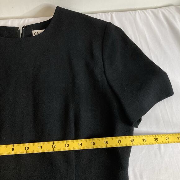Vintage Oberon‎ Women's Black Wool Shift Dress Size 10 Old Money Classic Career - Picture 5 of 11